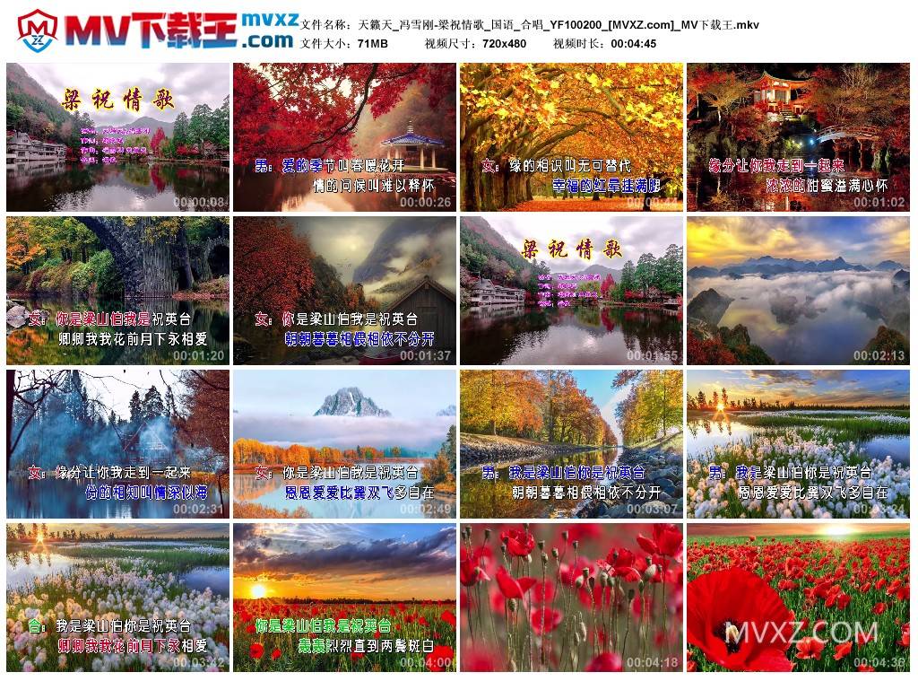 天籁天_冯雪刚-梁祝情歌_国语_合唱_YF100200